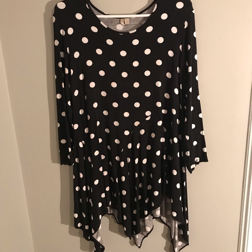 Inae asymmetrical swing tunic.